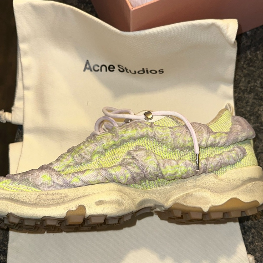 Acne studios bubba sneaker , never worn . I have the dust bags, and the box .
